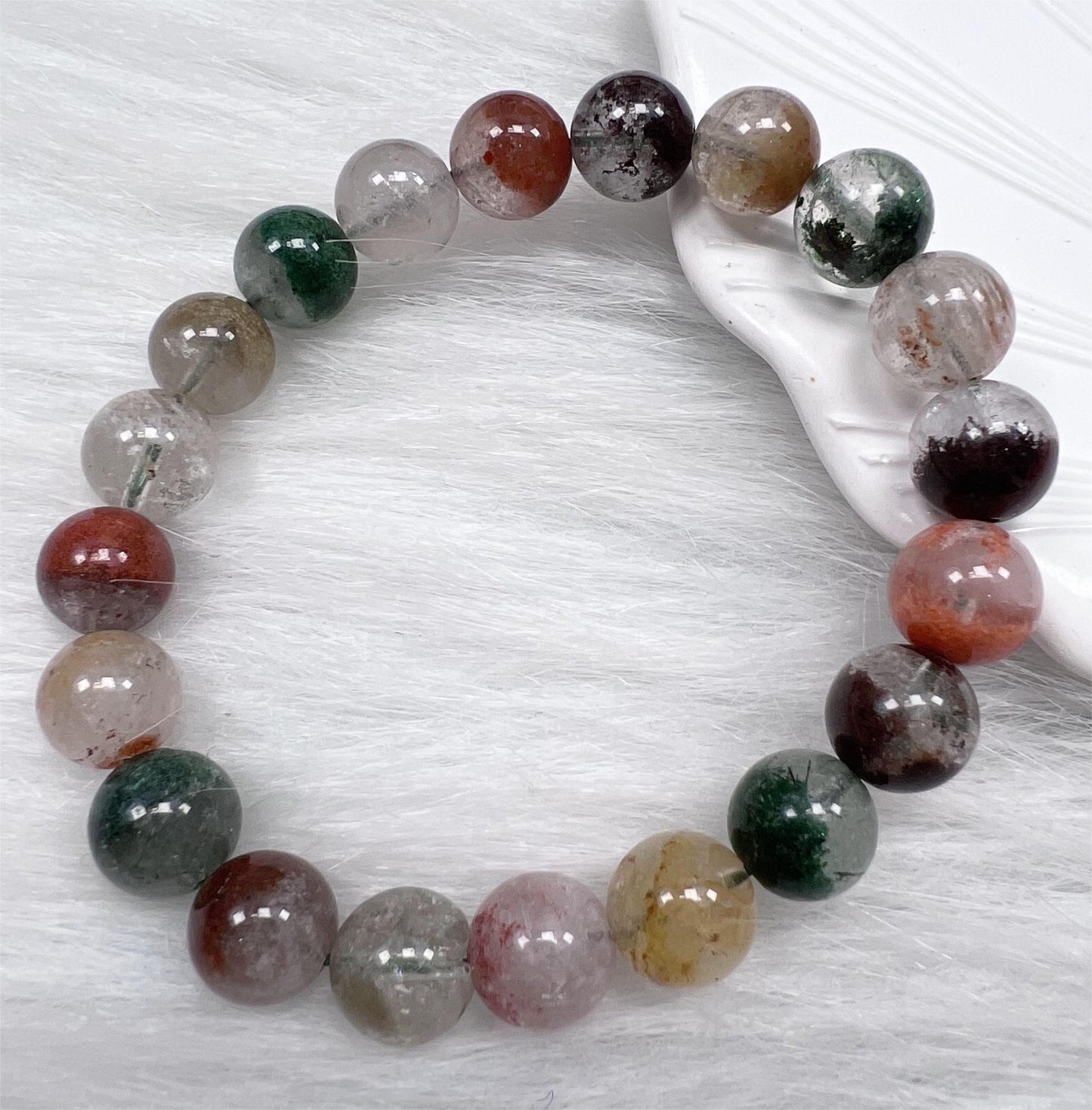 Natural Colorful Garden Quartz Round 10mm Beads